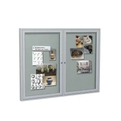 Ghent Bulletin<Vinyl Enclosed Bulletin Board, Satin Frame, 3'H x 4'W (PA23648VX-193)