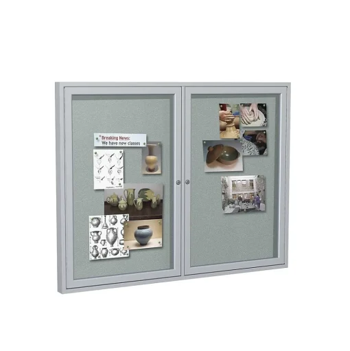Ghent Bulletin<Vinyl Enclosed Bulletin Board, Satin Frame, 3'H x 4'W (PA23648VX-193)