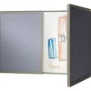 Ghent Dry Erase<VisuALL PC Whiteboard Cabinet with Fabric Bulletin Board Exterior Doors, Gray (41302)