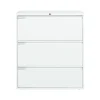Global File Cabinets<9300 Plus Series 3-Drawer Lateral File Cabinet, Locking, Letter/Legal, Designer White, 36" (TD9336P3F1HDWT)