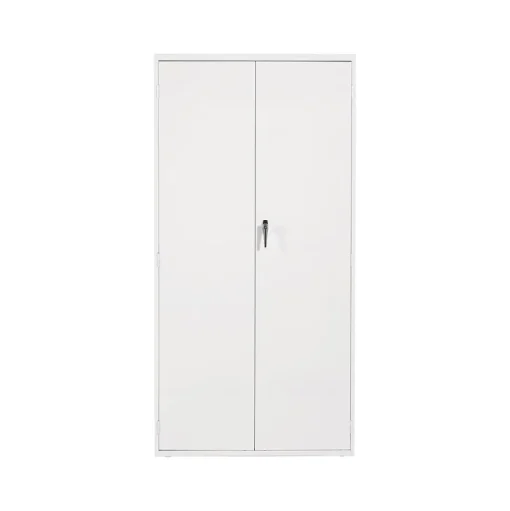 Global Storage Cabinets<9300 Series 72" Steel Storage Cabinet with 4 Shelves, Designer White (TD9336S72DWT)