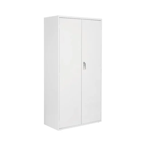 Global Storage Cabinets<9300 Series 72" Steel Storage Cabinet with 4 Shelves, Designer White (TD9336S72DWT)