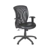 Global Office Chairs<Airflow Ergonomic Leather Swivel Manager Chair, Black (9339BK)