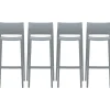 Global Folding & Stacking<Bakhita Plastic Armless Bar Chair, Alloy, 4/Carton (6754ALY)