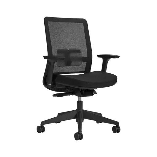 Global Office Chairs<Factor Mesh Back Fabric Task Chair, Black (55418BKFU85)