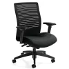 Global Office Chairs<Loover Urban Fabric Mesh Medium Back Weight Sensing Synchro Tilter Chair, Black Coal