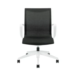 Global Office Chairs<Solar Mesh Conference Chair, White/Black (8457MDN)