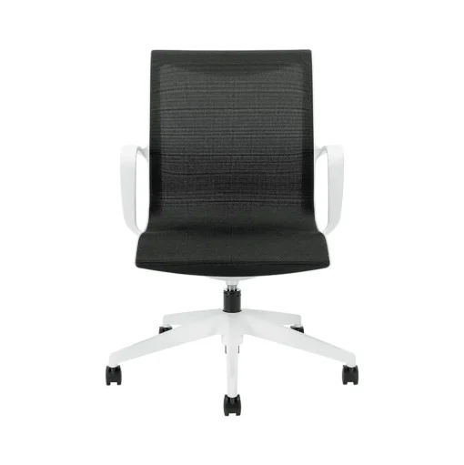 Global Office Chairs<Solar Mesh Conference Chair, White/Black (8457MDN)