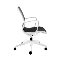Global Office Chairs<Solar Mesh Conference Chair, White/Black (8457MDN)