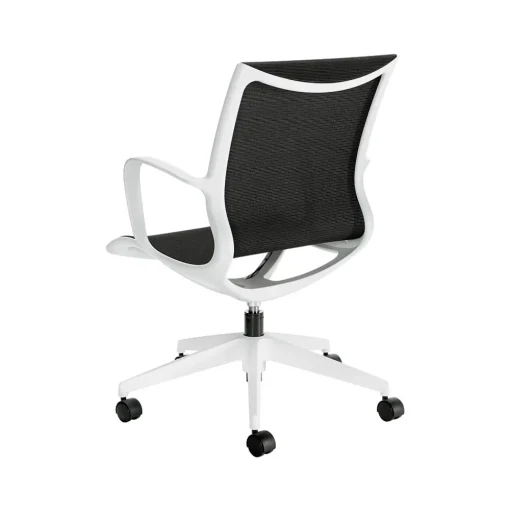 Global Office Chairs<Solar Mesh Conference Chair, White/Black (8457MDN)