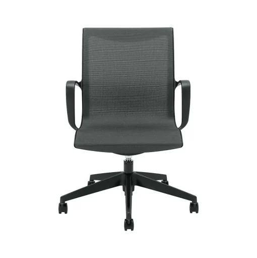 Global Office Chairs<Solar Mesh Conference Chair, Gray/Black (8456STM)