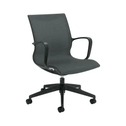 Global Office Chairs<Solar Mesh Conference Chair, Gray/Black (8456STM)