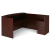 Offices to go L-Desks<Global Superior BUNDLE15 Workstation, Mahogany