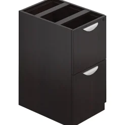 Offices to go File Cabinets<Global Superior 2-Drawer Vertical File Cabinet, Letter Size, Lockable, 28"H x 16"W x 22"D, Espresso (TDSL22FF-AEL)