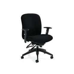 Global Office Chairs<Truform Fabric Computer and Desk Chair, Black (QSTS54513BKQL10)