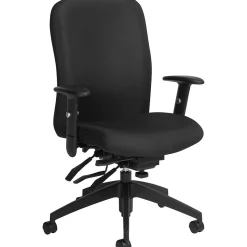 Global Office Chairs<Truform High Back Multi-Tilter, Ebony, 42"H x 26"W x 25"D