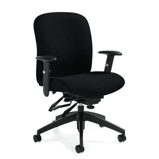 Global Office Chairs<Truform Jenny Fabric Heavy Duty Medium Back Multi-Tilter Chair, Charcoal