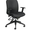 Global Office Chairs<Truform Medium Back Multi-Tilter, Ebony, 26Wx25Dx38.5H