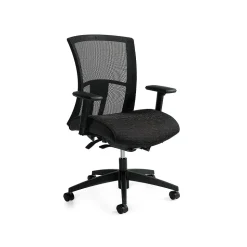 Global Office Chairs<Vion Mesh Back Fabric Computer and Desk Chair, Black (6321-8-UR22)