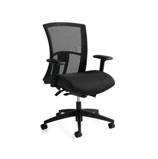 Global Office Chairs<Vion Mesh Back Fabric Computer and Desk Chair, Black (6321-8-UR22)
