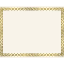 Great Papers Awards & Certificates<Braided Foil Certificates, 8.5" x 11", Beige/Gold, 15/Pack (963006)