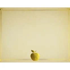 Great Papers Awards & Certificates<Bright Apple Certificates, 8.5" x 11", Yellow/Gold, 15/Pack (2020003)