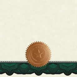 Great Papers Awards & Certificates<Cambridge Certificates, 8.5" x 11", Beige/Green, 10/Pack (2020006)