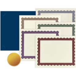 Great Papers Awards & Certificates<Certificate Kits, 9.375" x 12", Multicolor, 25 Kits/Pack (2013317)