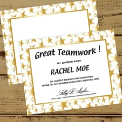 Great Papers Awards & Certificates<Certificates, 8.5" x 11", Gold and White, 50/Pack (2014025)