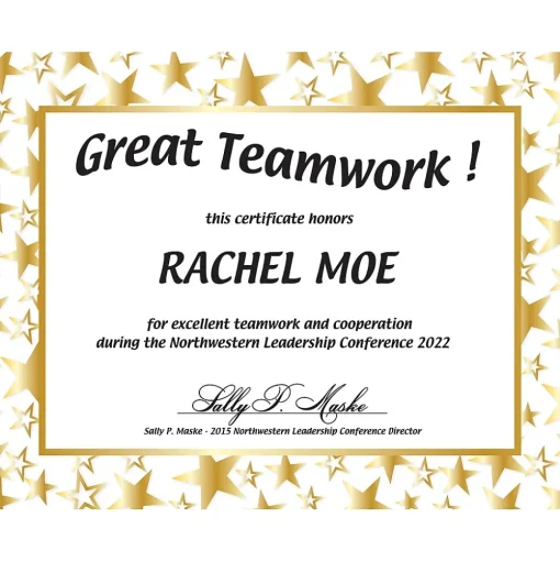 Great Papers Awards & Certificates<Certificates, 8.5" x 11", Gold and White, 50/Pack (2014025)