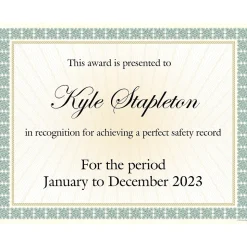 Great Papers Awards & Certificates<Certificates, 8.5" x 11", Westminster Green, 6/Pack (963022)