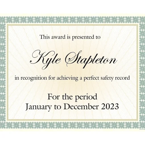 Great Papers Awards & Certificates<Certificates, 8.5" x 11", Westminster Green, 6/Pack (963022)