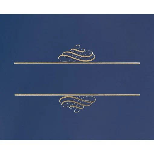 Great Papers Awards & Certificates<Embossed Foil Certificate Holders, 8.5" x 11", Navy, 5/Pack (903119)