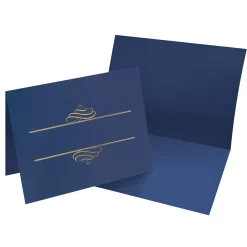 Great Papers Awards & Certificates<Embossed Foil Certificate Holders, 8.5" x 11", Navy, 5/Pack (903119)