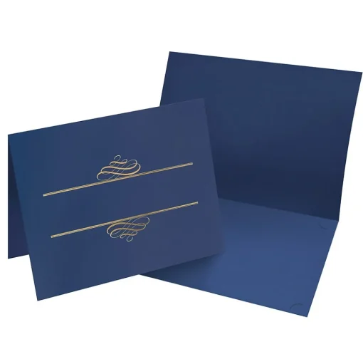 Great Papers Awards & Certificates<Embossed Foil Certificate Holders, 8.5" x 11", Navy, 5/Pack (903119)