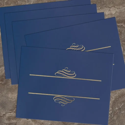Great Papers Awards & Certificates<Embossed Foil Certificate Holders, 8.5" x 11", Navy, 5/Pack (903119)