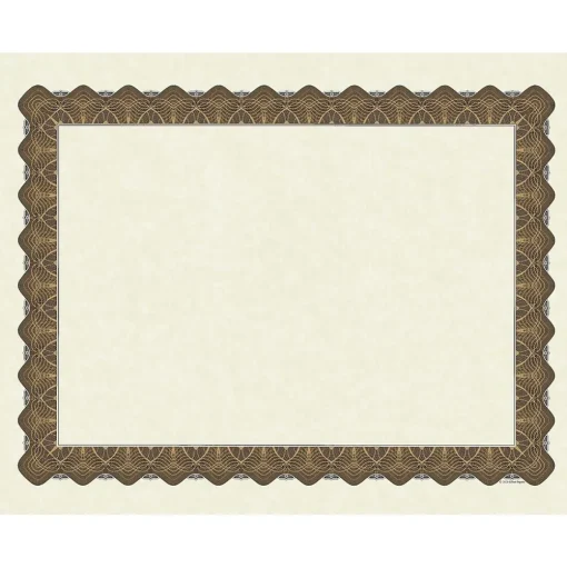 Great Papers Awards & Certificates<Matte Certificates, 8.5" x 11", Beige/Gold, 100/Pack (934000)