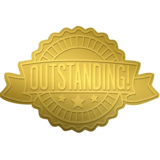 Great Papers Awards & Certificates<! Outstanding Ribbon Foil Seal, 48/Pack (20104102)