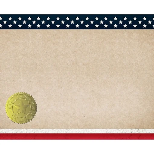 Great Papers Awards & Certificates<Patriotic Certificates, 8.5" x 11", Multicolor, 25/Count(2015083)