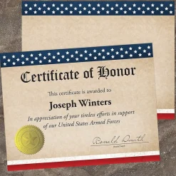 Great Papers Awards & Certificates<Patriotic Certificates, 8.5" x 11", Multicolor, 25/Count(2015083)