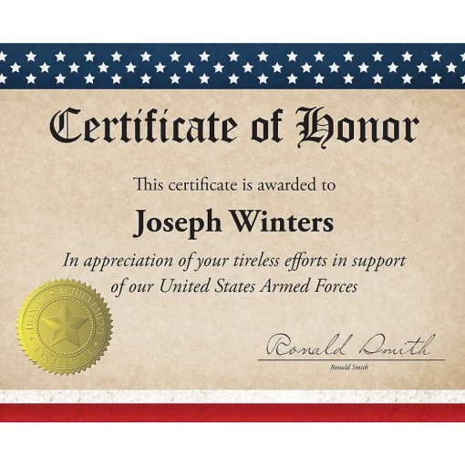Great Papers Awards & Certificates<Patriotic Certificates, 8.5" x 11", Multicolor, 25/Count(2015083)