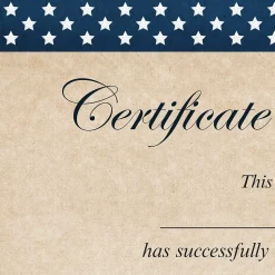 Great Papers Awards & Certificates<Patriotic Completion Certificates, 8.5" x 11", Multicolor, 25/Count (2015075)