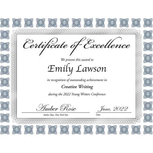 Great Papers Awards & Certificates<Silver Scholar Certificates, 8.5" x 11", Silver and White 15/Count (2015074)