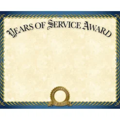 Great Papers Awards & Certificates<Years of Service Certificates, 8.5" x 11", 20/Pack (2015113)