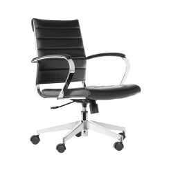 Gry Mattr Office Chairs<Capsule Faux Leather Swivel Task Chair, Black (GMCC-00850)