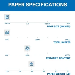 Hammermill Multipurpose Paper<30% Recycled Colors 8.5" x 11" Multipurpose Paper, 24 lbs., Orchid, 500/Ream (103780)