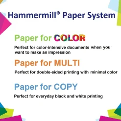 Hammermill Multipurpose Paper<30% Recycled Fore® MP Pastel Paper, 24lb., Assorted, 8 1/2" x 11", Ream (102640)