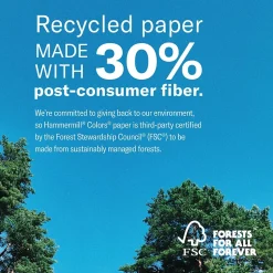 Hammermill Multipurpose Paper<30% Recycled Fore MP Colors 8.5" x 11" Multipurpose Paper, 20 lbs., Tan, 500/Ream (102863)
