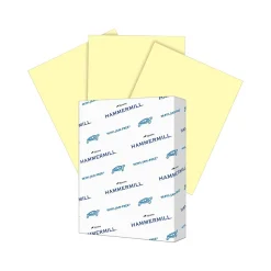 Hammermill Multipurpose Paper<8.5" x 11" Multipurpose Paper, 65 lbs., Canary, 250 Sheets/Ream, 2 Reams/Pack (400530)