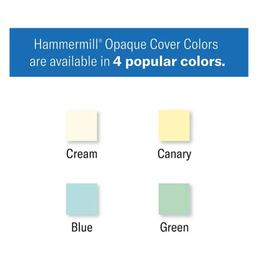 Hammermill Multipurpose Paper<8.5" x 11" Multipurpose Paper, 65 lbs., Green, 250 Sheets/Ream, 2 Reams/Pack (400550)